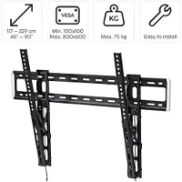 Hama TV Wall Bracket Tilt VESA up to 800x600 100" Black