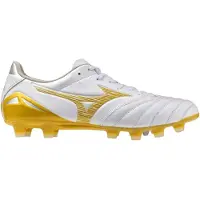 Mizuno Morelia Neo IV Pro FG Bright Gold - Vit/Guld/Grå - Gräs (FG), storlek 41