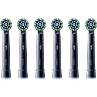 Oral-B Pro Cross Action 6-pack - Svart / Cross Action borsthuvuden / Utbyteshuvuden