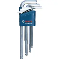 Bosch Professional Allen Key Hex 9 pcs Sexkantnyckel, set Mått - Längd: 21 cm
