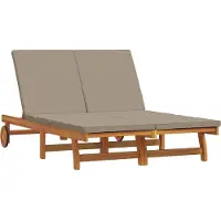 vidaXL Solstol Reclining Brun 63 x 199 x 85 cm Massivt Akaciaträ