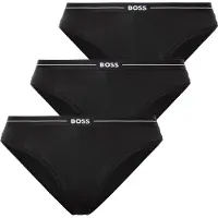 BOSS Three-pack of stretch-cotton briefs with logo waistbands