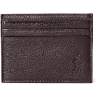 Ralph Lauren unisex. 405913722001 Korthållare i brunt kornigt läder (OSFA), Casual, Klassisk, Hud