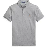 Ralph Lauren för män. 710713130007 Custom Slim Fit polotröja i mjuk bomull grå (L), Casual, Kort ärm