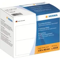 Herma Franking labels - Papper - självhäftande - vit - 130 x 40 mm 1000 etikett (er) (500 ark x 2) etiketter