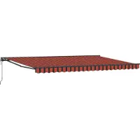 vidaXL Utfällbar markis Orange och Brunt 500x300 cm tyg