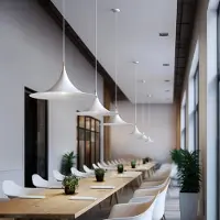 LINEA LIGHT Hänglampa Morgana, dimbar, Vitt / opal, Vardagsrum / matsal, Aluminium / grå / zink, Modern, Pendellampa