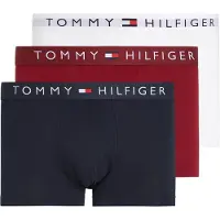 Tommy Hilfiger Boxer Trunk 3-Pack Navy/White/Red Vit vart Bourgogne Röd torlek