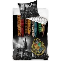 MCU Harry Potter Hogwarts mörkt sängkläder 100% bomull