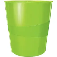 Leitz WOW - Avfallskorg - 15 L - handtag - polypropylen (PP) - grön