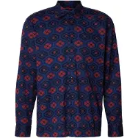 Scotch & Soda Skjorta marinblå / burgunder / svart