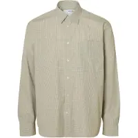 Selected Skjorta 'SLHRLXLARRY' mörkbeige / svart