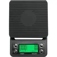 TOMTOP JMS Mat Elektronisk Våg Multifunktionell 0,1 Gram Noggrann Timerfunktion Handkaffe Elektronisk Våg black