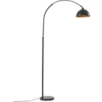 LINDBY Golvlampa Tonka , Svart, Vardagsrum / matsal, Metall, Modern, Golvlampa