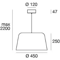 LINEA LIGHT Pendellampa Delfi_P, dimbar, Vitt / opal, Vardagsrum / matsal, Aluminium / grå / zink, Modern