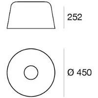LINEA LIGHT LED taklampa Delfi_S, dimbar, Vitt / opal, Vardagsrum / matsal, Aluminium / grå / zink, Modern, LED-taklampa