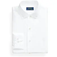 Ralph Lauren för män. 712827063003 Custom Fit poplinskjorta vit (39.5), Casual, Bomull, Klassisk, Lång ärm