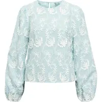 Object Blus 'OBJMya' pastellblå / vit