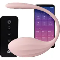 Satisfyer - vibratorägg med fjärrkontroll - räfflad - svart