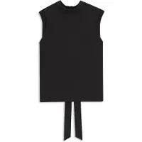 BOSS Regular-fit blouse in sandwashed silk with tie neck