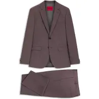 HUGO Extra-slim-fit suit in wool-blend poplin