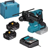 Makita DHR183RTWJ batteridriven kombihammare 18 V, 1,7 J, 2 x 5,0 Ah batterier