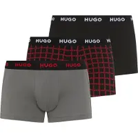 HUGO Design 10267989 Trunk Red Boxers 3 Enheter