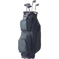 Vevor Golfvagnsväska med 14-vägs avdelare, 36” 11 fickor Premium Nylonvagnsväska, Slitstarka golfbagar med handtag, dammskydd och avtagbara remmar för män och kvinnor, Armégrön