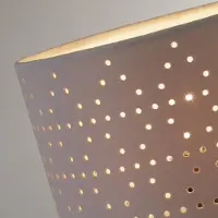 Searchlight Bordslampa Taave, Aluminium / grå / zink, Vardagsrum / matsal, Textil / tyger / siden, Modern, Bordslampa