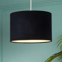 Searchlight Hänglampa Mersana, dimbar, Blå, Vardagsrum / matsal, Textil / tyger / siden, Skandinavisk, Pendellampa