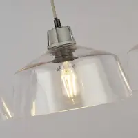 Searchlight Glas pendellampa Thaloria, dimbar, Genomskinlig / transpare, Vardagsrum / matsal, Glas, Modern, Pendellampa