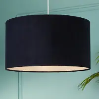 Searchlight Hänglampa Mersana, dimbar, Blå, Vardagsrum / matsal, Textil / tyger / siden, Skandinavisk, Pendellampa