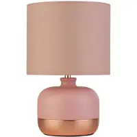 Searchlight Bordslampa Tamsin, Violett / rosa / rosè, Vardagsrum / matsal, Textil / tyger / siden, Modern, Bordslampa