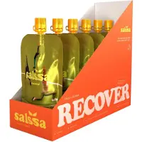 Salssa Recover Energidryck Engångsdos Förpackning Jordgubbe Och Banan 150g 6 Enheter