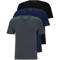 BOSS för män. 50475285 Pack 3 Classic T-Shirts svart, marinblå, grå (L), Hemkläder, Bomull, Kort ärm, Marino
