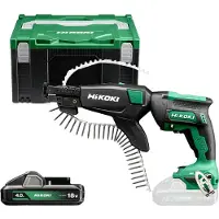 HiKOKI skruvdragare för gips 18V W18DA WCZ 2x4,0Ah + magasin BL 5000 v/min HSC