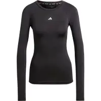 Adidas Funktionstopp 'TECHFIT Long Sleeve Training' svart / vit