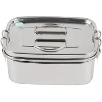 Cosy Homes 1,5L 2-lagig matlåda Bärbar Läcksäker 304 Rostfritt Stål Bento Matbehållare Servis för