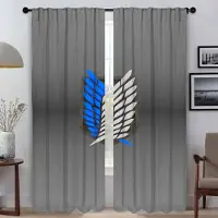 Household supplies MH Attack on Titan Mörkläggningsgardiner för Kamera Eleganta Rumsgardiner 2 Stycken Persienner Vardagsrumsgardin Tyll för Sovrumsskärmar W50xH70cmx2pcs-CL