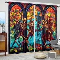 Household supplies MH 2 st Svarta Spindelnät Röda Gardiner För Tonåringar Heminredning Vardagsrum Mörkläggningsgardiner Sovrum Fönsterdekorationer 50W160H(CM)x2Panel&Grommet Top
