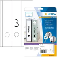 Herma Special - Papper - matt - permanent självhäftande - bestruket - vit - 61 x 297 mm - 90 g/m² - 75 etikett (er) (25 ark x 3) etiketter för filmappar