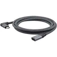 INF 100W USB-C Förlängningskabel - 20Gbps Data & 4K Video - Rätvinklig Design 1.5m