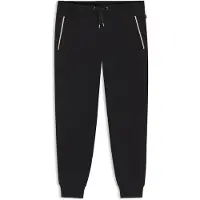 BOSS Cotton-terry tracksuit bottoms with signature stripes