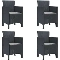 vidaXL Trädgård Stol 4 pcs Antracit 53 x 49 x 85 cm Polypropylen