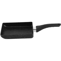 TOMTOP JMS Tamagoyaki Rektangulär Non-Stick Kastrull Plasthandtag Svart Omelett Stekpanna