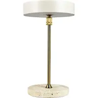 Dyberg Larsen Design bordslampa Moonlight, dimbar, Creme / bärnsten, Vardagsrum / matsal, Sten, Design, Bordslampa