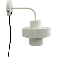 Dyberg Larsen Vägglampa , Stoke, Vit, Vardagsrum, Metall, Design