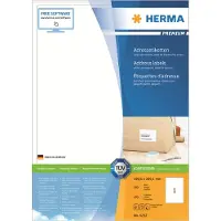 Herma Premium - Papper - matt - permanent självhäftande - vit - 199.6 x 289.1 mm 600 etikett (er) laminerade adressetiketter
