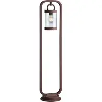 TRIO Lighting Pollare uthomus SAMBESI, dimbar, Brun / rost, Aluminium / grå / zink, Modern, Utomhuslampa