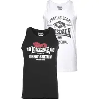 Lonsdale Biggin ärmlös T-shirt 2 Enheter